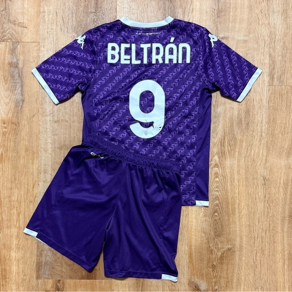 Kappa Official Soccer Jersey + Shorts Kit Italia Fiorentina Team Boys Size 10 - Picture 2 of 6